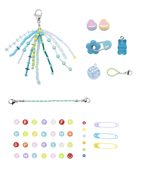 Sparkle Sneaker Charm Set - Blue