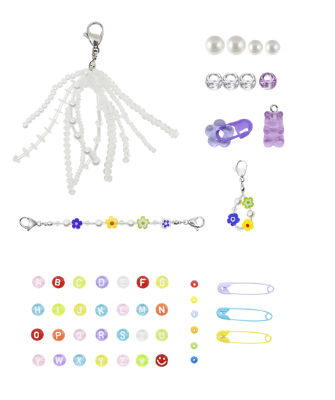 Sparkle Sneaker Charm Set - Clear