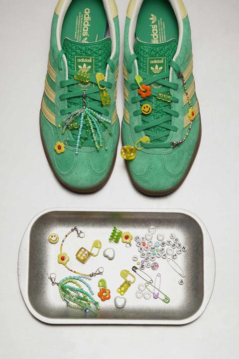 Sparkle Sneaker Charm Set - Green