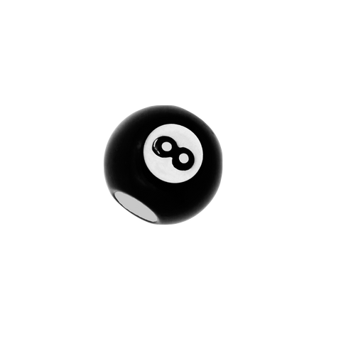 Mini Black 8 Ball Bead