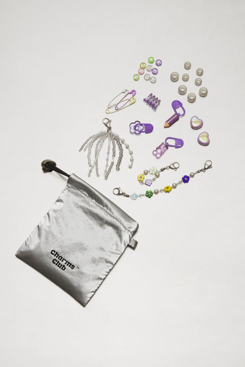 Sparkle Sneaker Charm Set - Clear